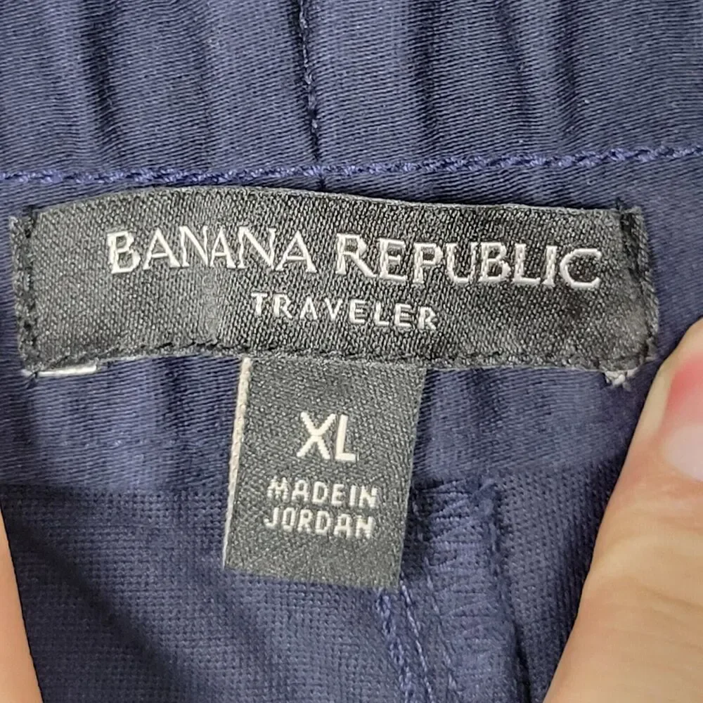 BANANA REPUBLIC 682699 Blue Traveler Jogger Relaxed Tapered Fit Pants SIZE XL